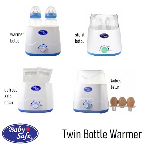 Baby Safe Twin Bottle Warmer (LB216) - Penghangat Susu dan Alat Steril Multifungsi