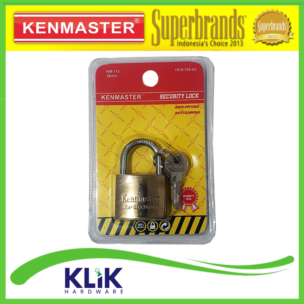 Kenmaster Gembok Kuning Pintu Rumah Pagar 38 mm