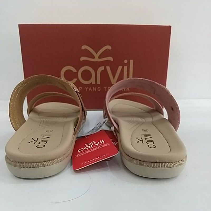 Sandal Kasual Cewe Merk Carvil Tipe Faunal 02 | Sandal Carvil Cewe | Sandal kokop tali dua Carvil