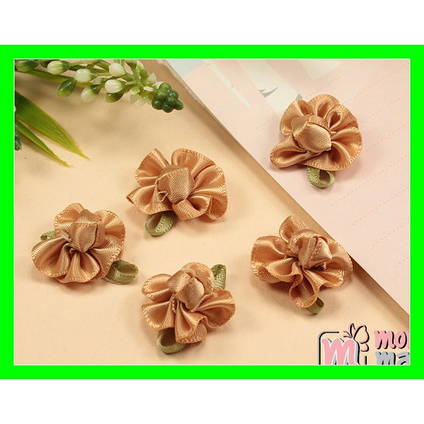 

10 Buah Satin Coklat Muda 2 cm (APB-163) TODD Craft