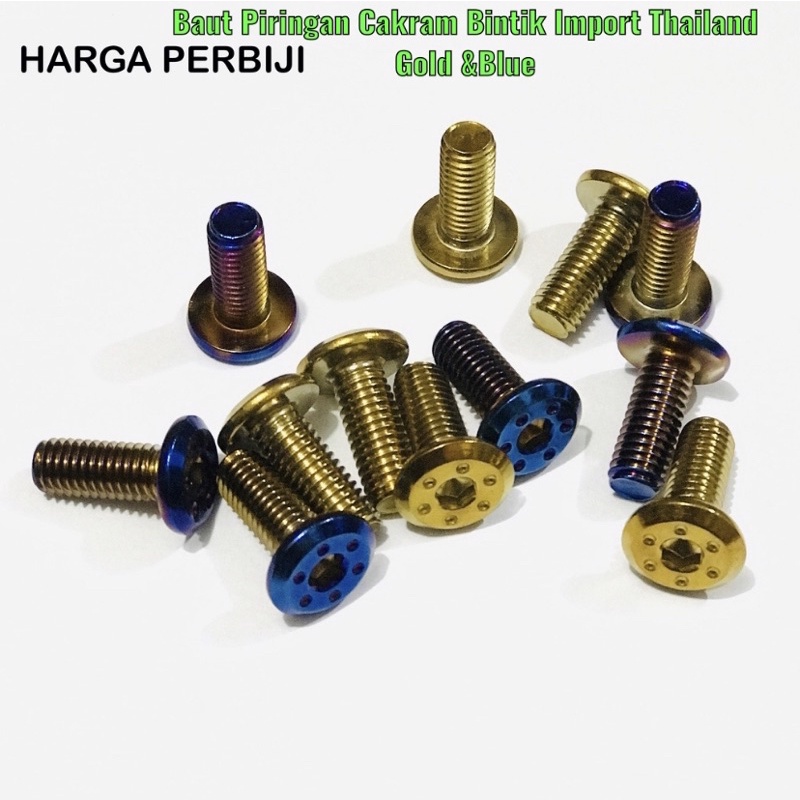 BAUT PROBOLT PIRINGAN DISC CAKRAM  STAINLESS ANTI KARAT IMPORT ORIGINAL THAILAND HARGA 1 PCS