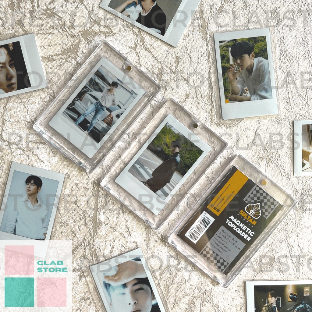 

Sultan Magnetic Toploader card holder 35pt TCG Sport KPOP PhotoCard Pokemon MTG Acrylic Lucite Stand