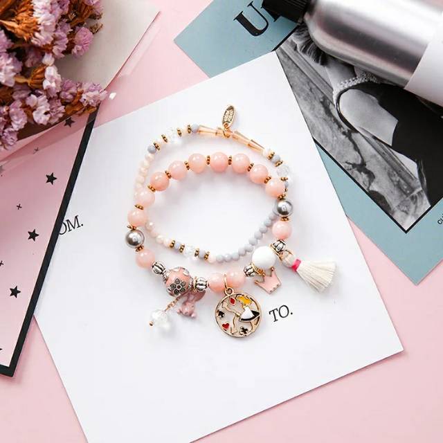 Charms gelang anak dewasa perempuan bangle bracelets cantik aksesories accesories disney
