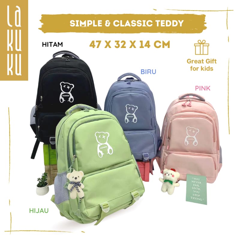 Lakuku - Tas Ransel Anak Sekolah SD SMP SMA Tas Ransel Laki-laki dan perempuan Backpack Anak Korea Fashion