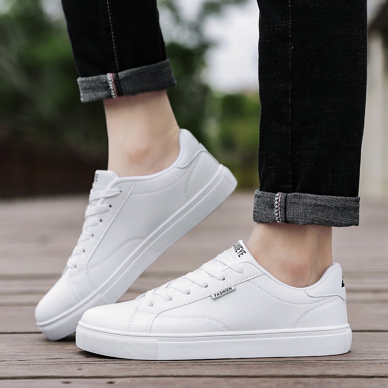 Sepatu full Putih Pria|Sepatu Pria Kasual Kerja Sneakers FULL White|Sneakers Basic|Sport|Full White|