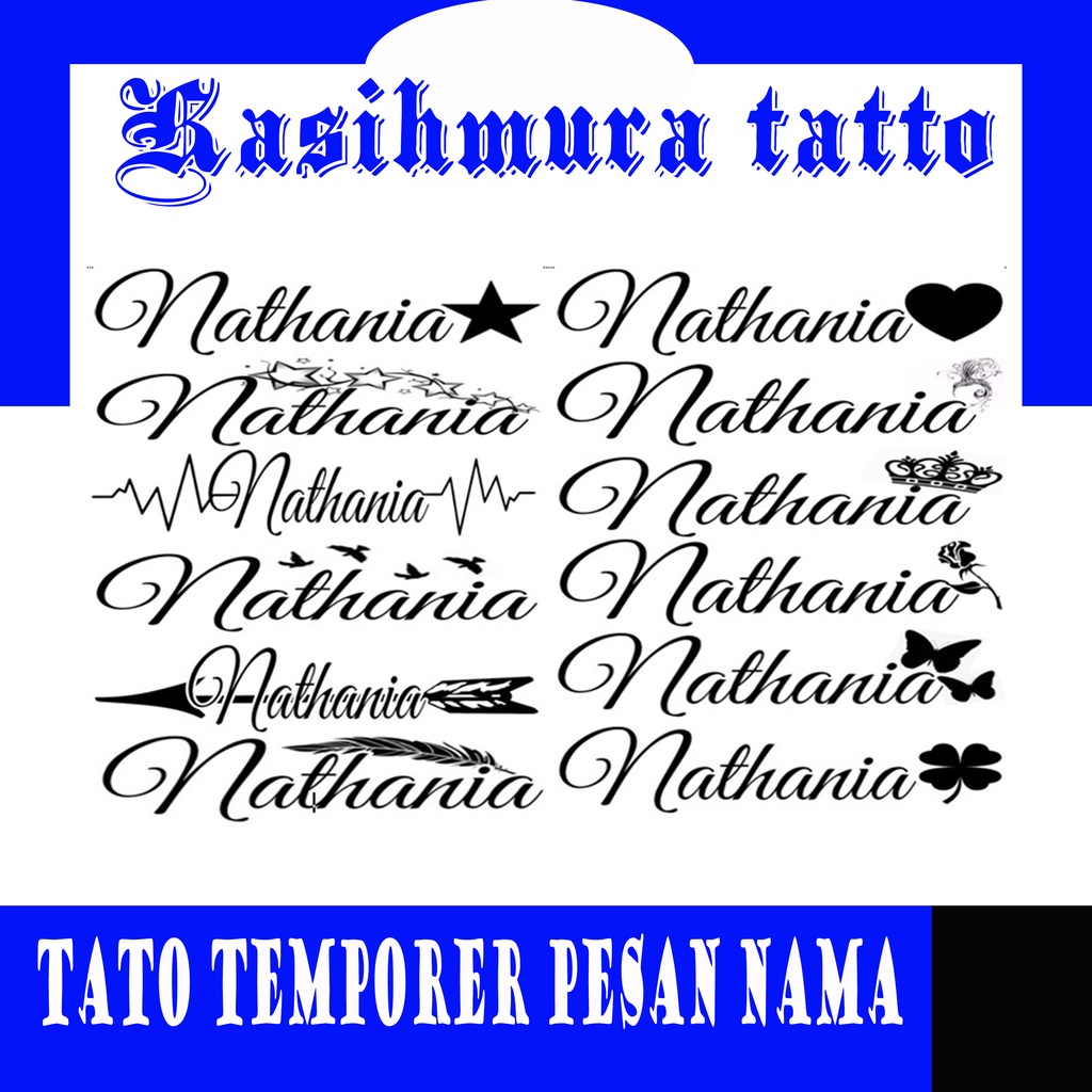 Tato temporer pesan nama anti air dan tahan lama