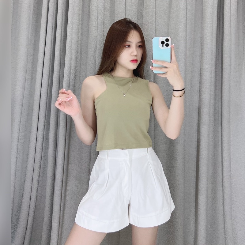 Tanktop cut side jersey 1698 | Tanktop crop korea