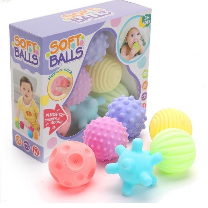 Mainan Edukasi Anak Bola Rubber Sensory Ball, Bath Ball Toy, Baby Grip Ball Kado Bayi Textured Multi Tactile Sensory Ball, Baby Grip Bath Ball Sensori Toy