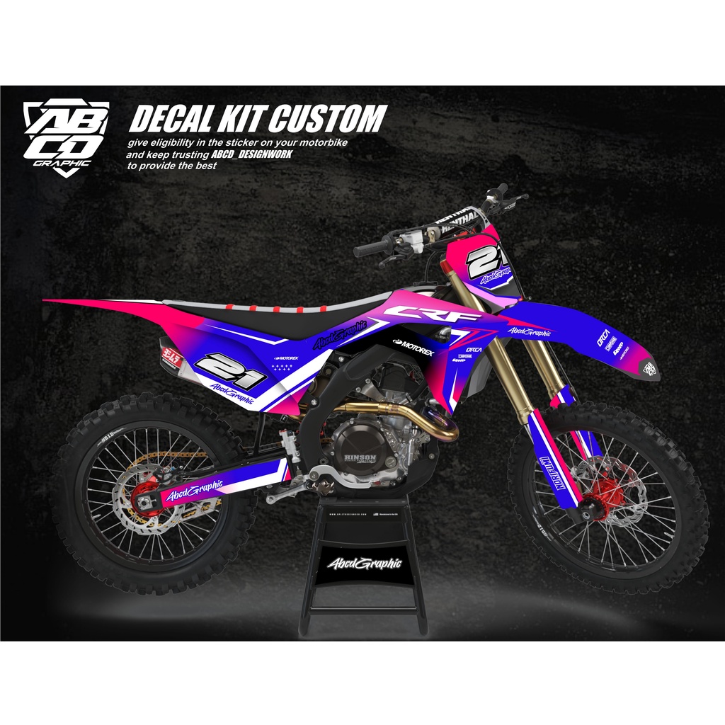 Decal Custom CRF 150L Supermoto Trabas Trail MotoCross SupermotoIndonesia SupermotoCantik Striping C