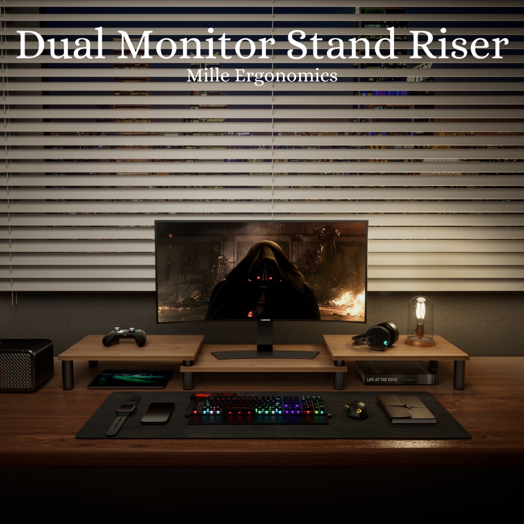 Dual Monitor Stand | Stand Riser | Mille Accesories