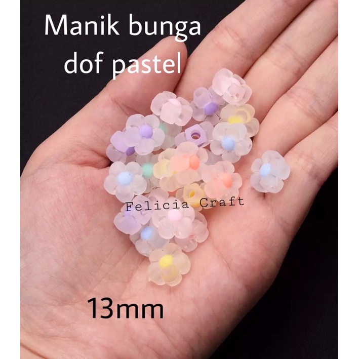 10gr. Manik flower isi bunga ice dof pastel 13mm