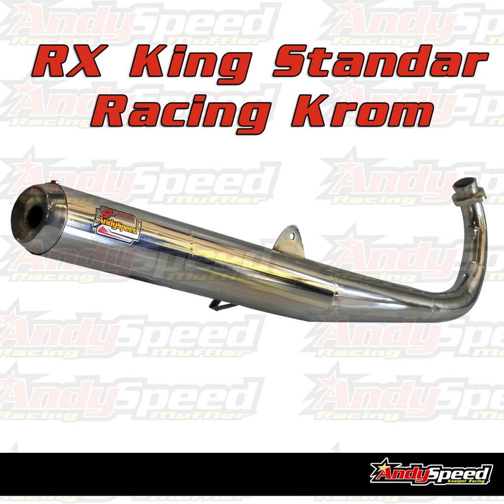 BONUS KAOS Knalpot RX KING STANDAR RACING FULL KROM merk andy speed