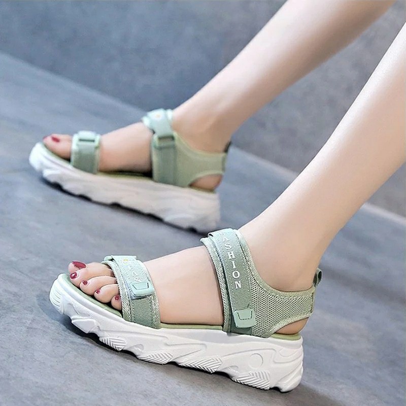 Sandal Wanita 2 Tali Strap FLOWER Sandal Tali Korea Style Santai Wanita daisy v.2