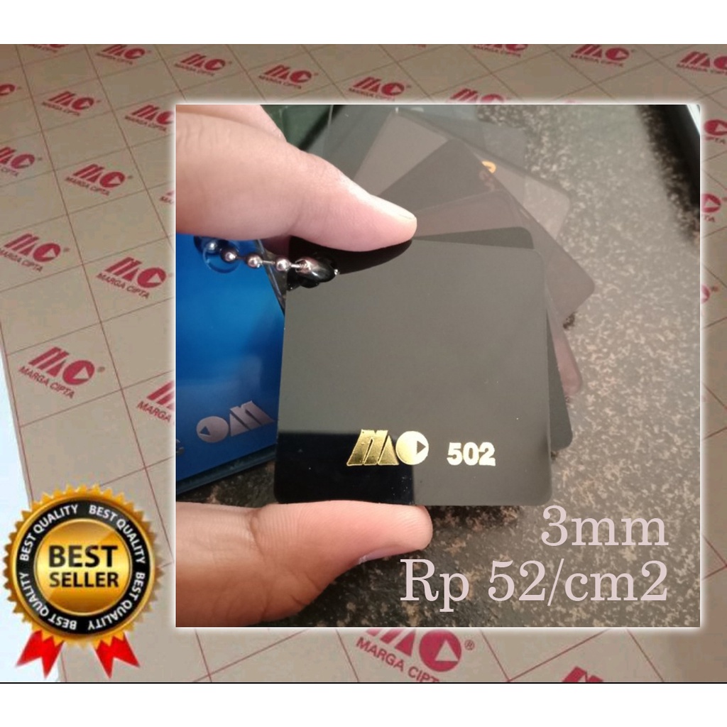 Akrilik Lembaran 3mm HITAM Solid Potongan Custom/ Acrylic Lembaran 3mm HITAM