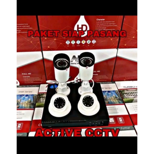 PAKET CCTV 4 CAMERA 5MP 1080P FULL HD DVR 8CH LENGKAP TGGL PASANG