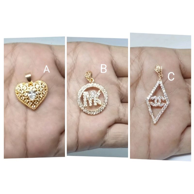 C21. Liontin xuping Kalung lapis emas dgn mata zircon