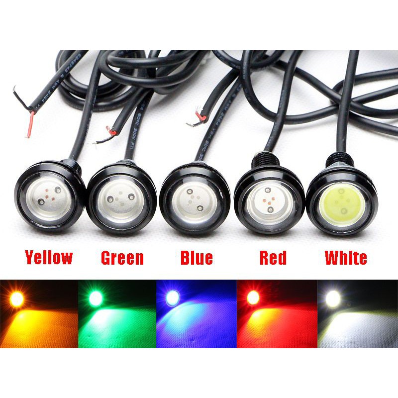 23Mm Eagle Eye Led Lampu Motor Mobil Mata Elang Drl Warna Kabut Fog