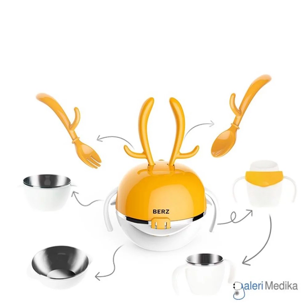 BERZ BZ8603 - Deer dinnerware set / perlengkapan Makan Bayi