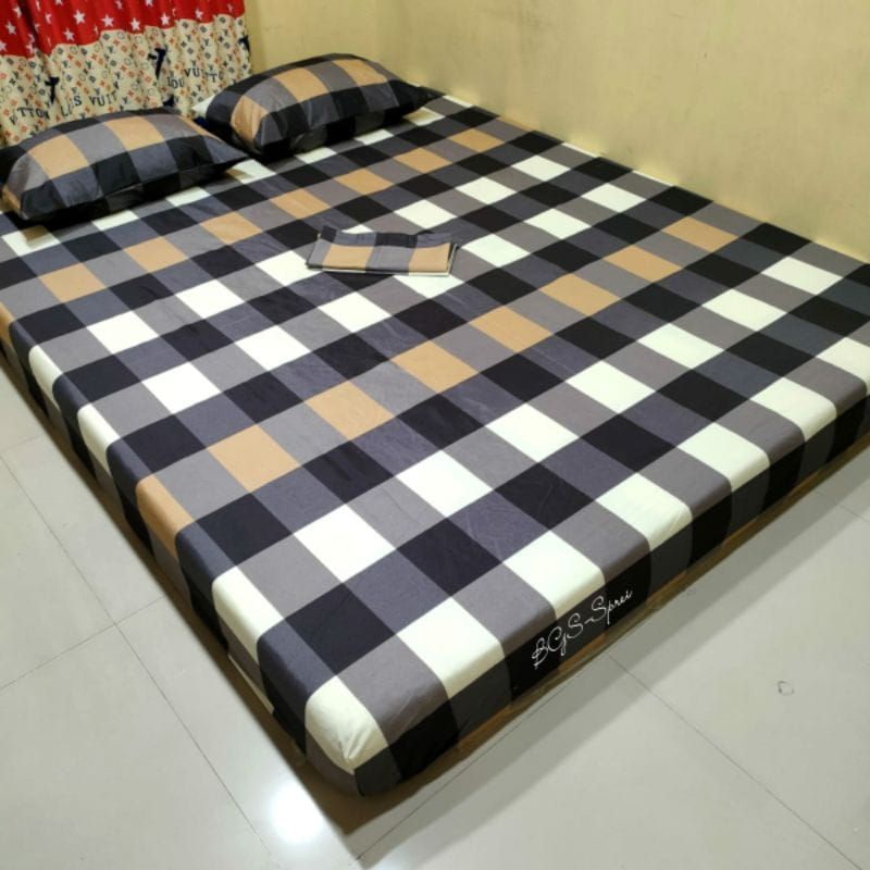 kasur busa d26 BERKUALITAS super awet ukuran P180 L140 T10 cm muat 3 orang ready motif bagus dan kain sarung adem