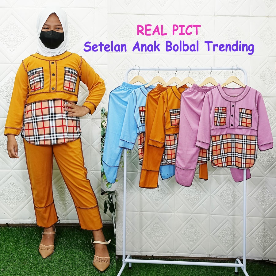 SETELAN ANAK BOBLBAL TRENDING VIRAL BAJU DAN CELANA 3-12Tahun GL FASHION