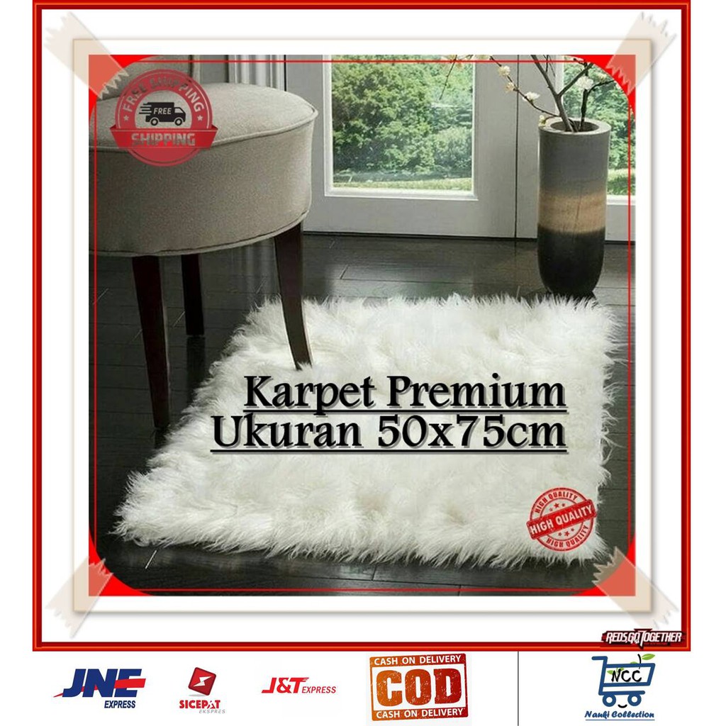 Karpet Bulu Kecil Glossy Termurah Korea Premium Lebat Tebal Halus Lembut ALAS BANGKU KARPET SANTAI
