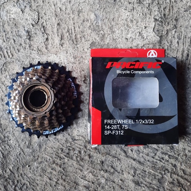 TERMURAH!!! Freewheel Sepeda 7 Speed 14-28T / PACIFIC SP-F312 / Realpict