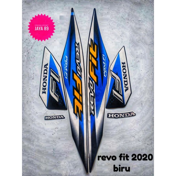 STRIPING MOTOR REVO FIT TAHUN 2020 BIRU