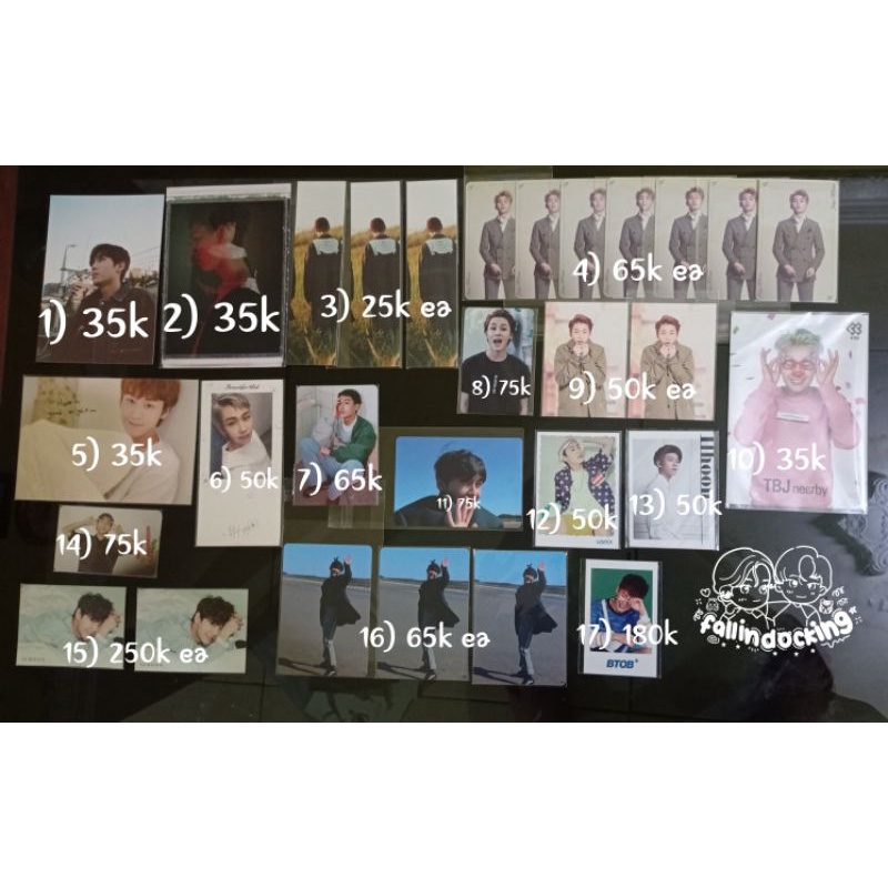 BTOB JUNG ILHOON PC PHOTOCARD POLA POSTCARD SEASON GREETINGS SG POLAROID POLA READ DESCRIPTION