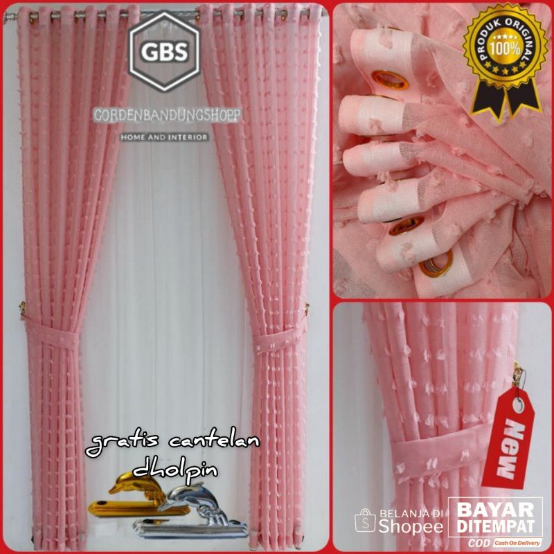 Gorden Vitrase Tirai Tile Puring Daleman Polos Bahan Import Terbaru