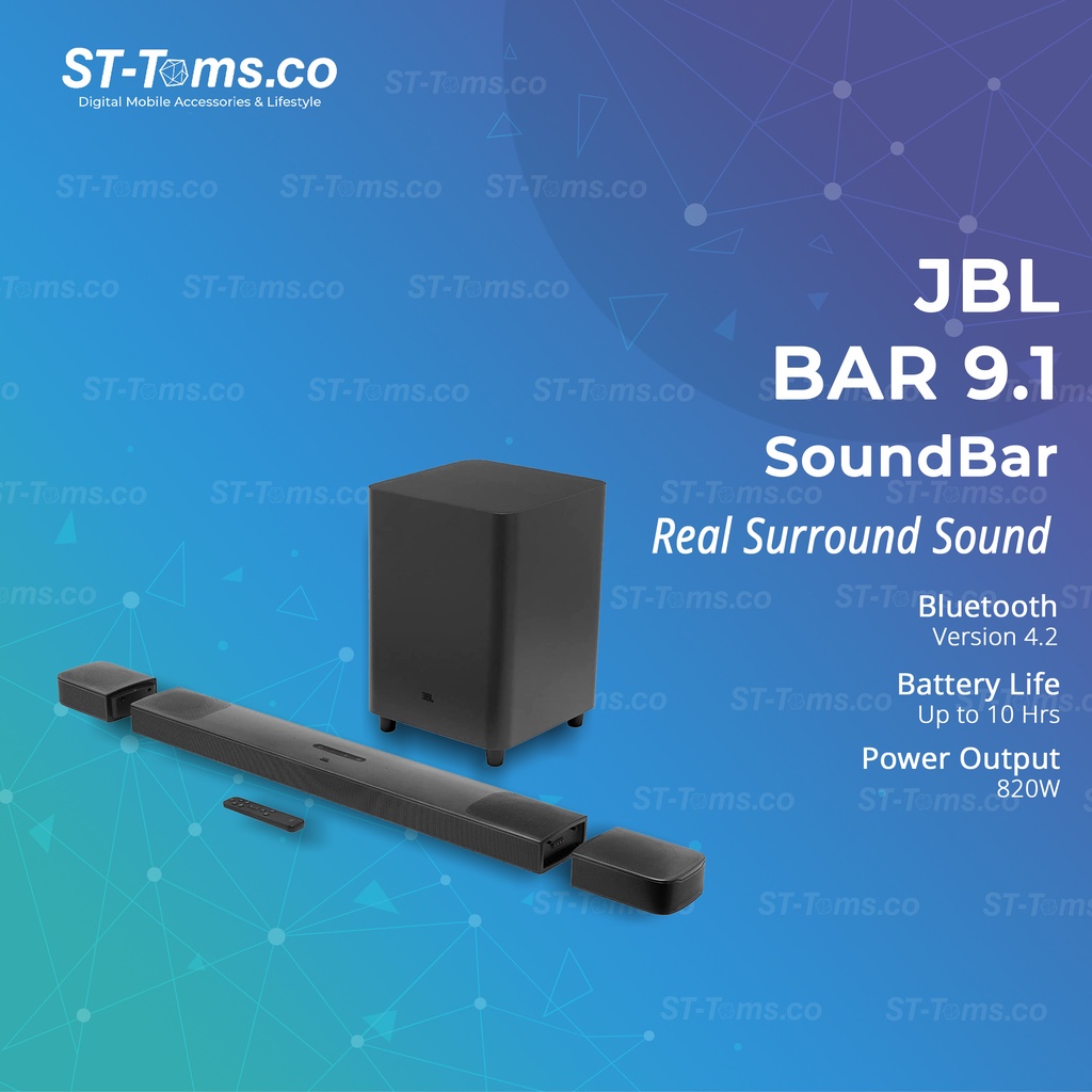 JBL Bar 9.1 Soundbar System with Surround Speakers and Dolby Atmos