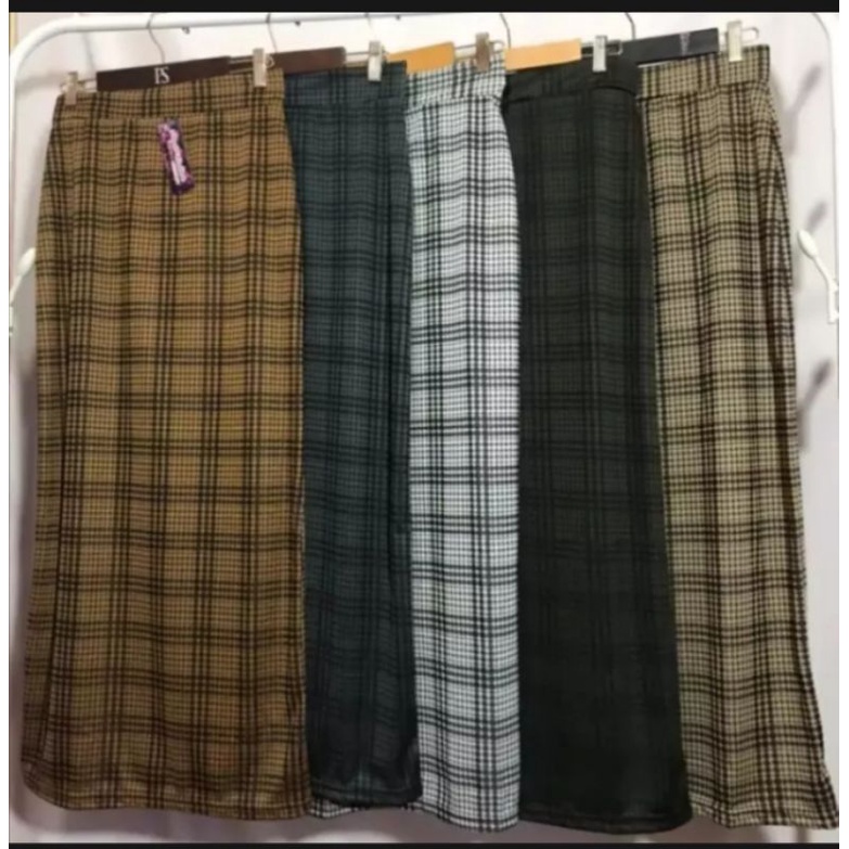 Rok SPAN TARTAN KOTAK/ Rok Span model terbaru/ Rok Span Motif Kotak Kotak Tebal