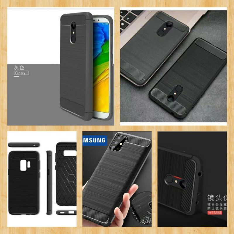 SOFTCASE IPAKY KARBON SAMSUNG A12 - A20/A30 - A32 - A52 - A71 - A72 - J4+ - J6+ - J8/ J800