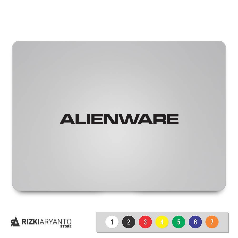 Sticker - Stiker Text Dell Alienware Laptop Macbook