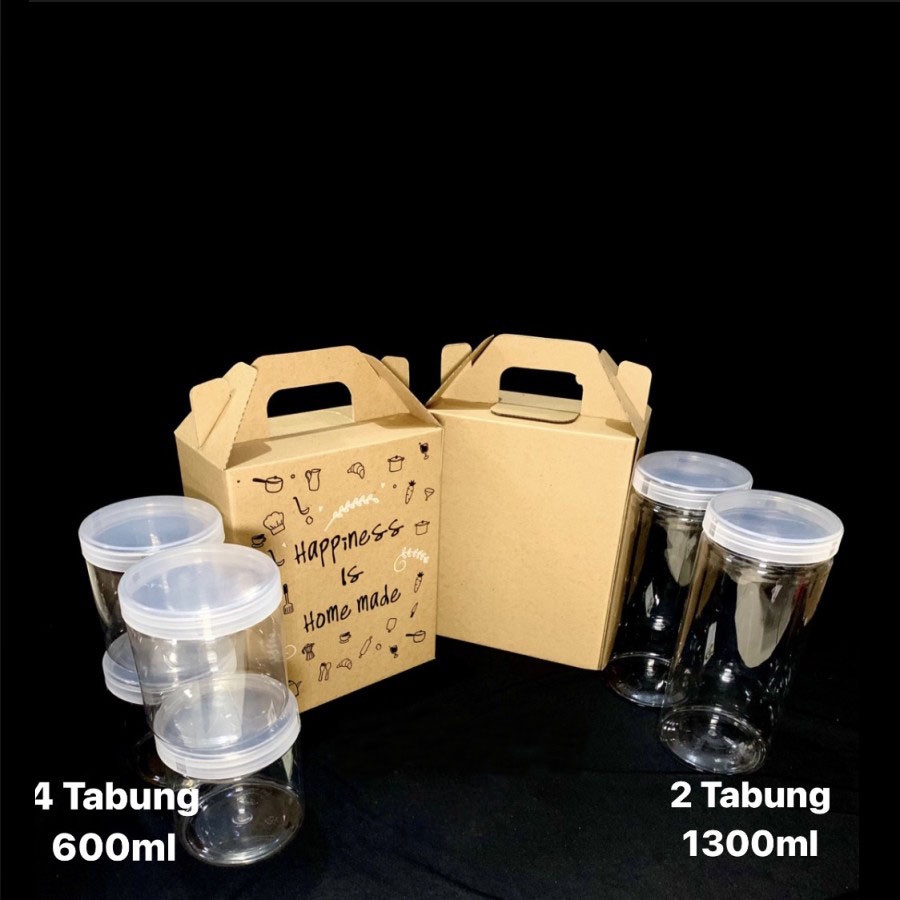 (10 Pcs) Kardus Tenteng Toples Hardtop 350gr Dus Jinjing Toples Tabung 9 cm Box Packaging Hampers