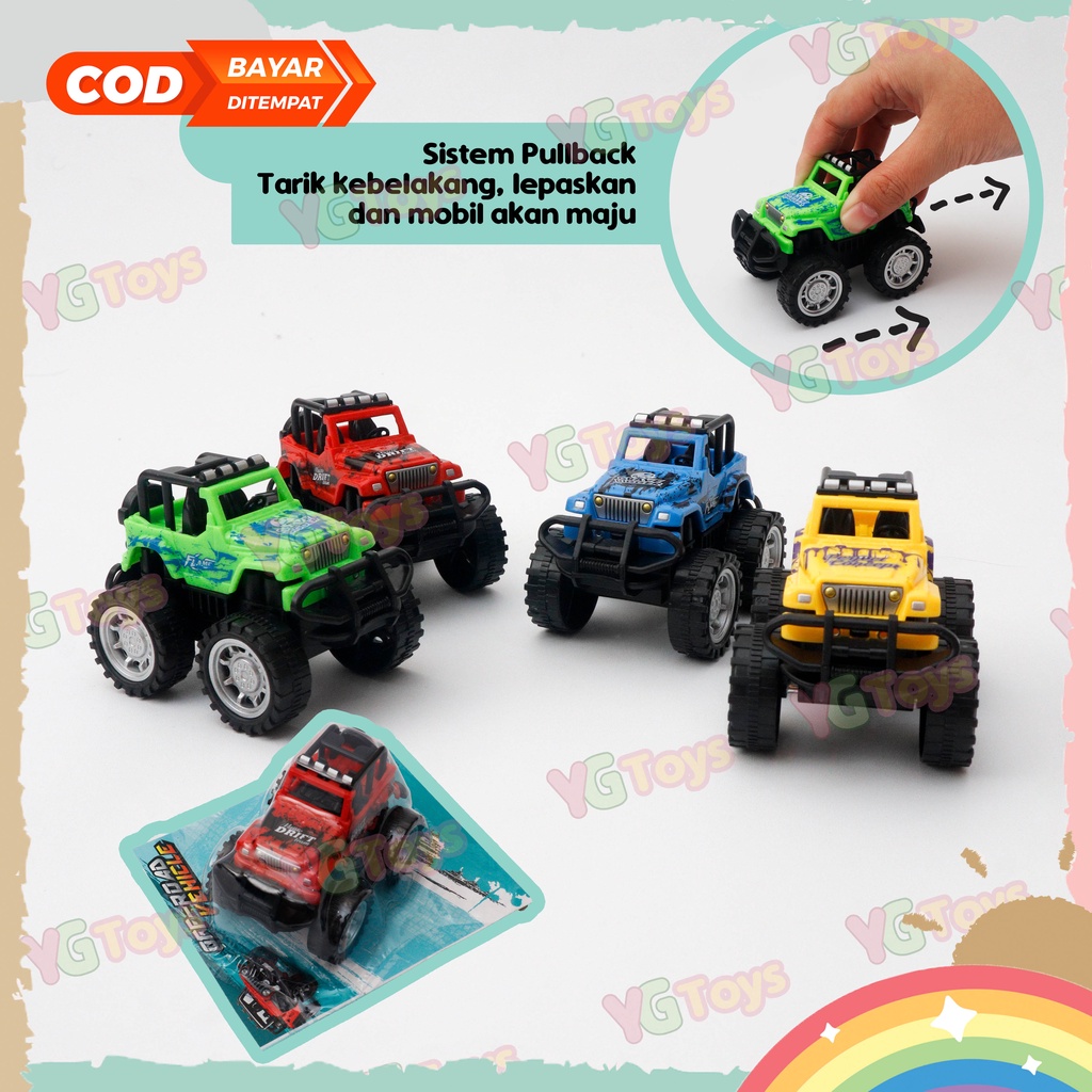 YGtoys Mainan Mobil Mobilan Anak Dorong Jeep Off Road Star Rider  / Mainan Anak Kendaraan Pullback