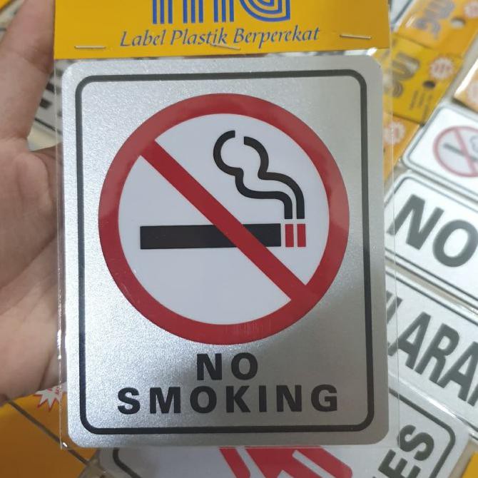 

✨BISA COD✨ Stiker Tempel Gambar Logo No Smoking