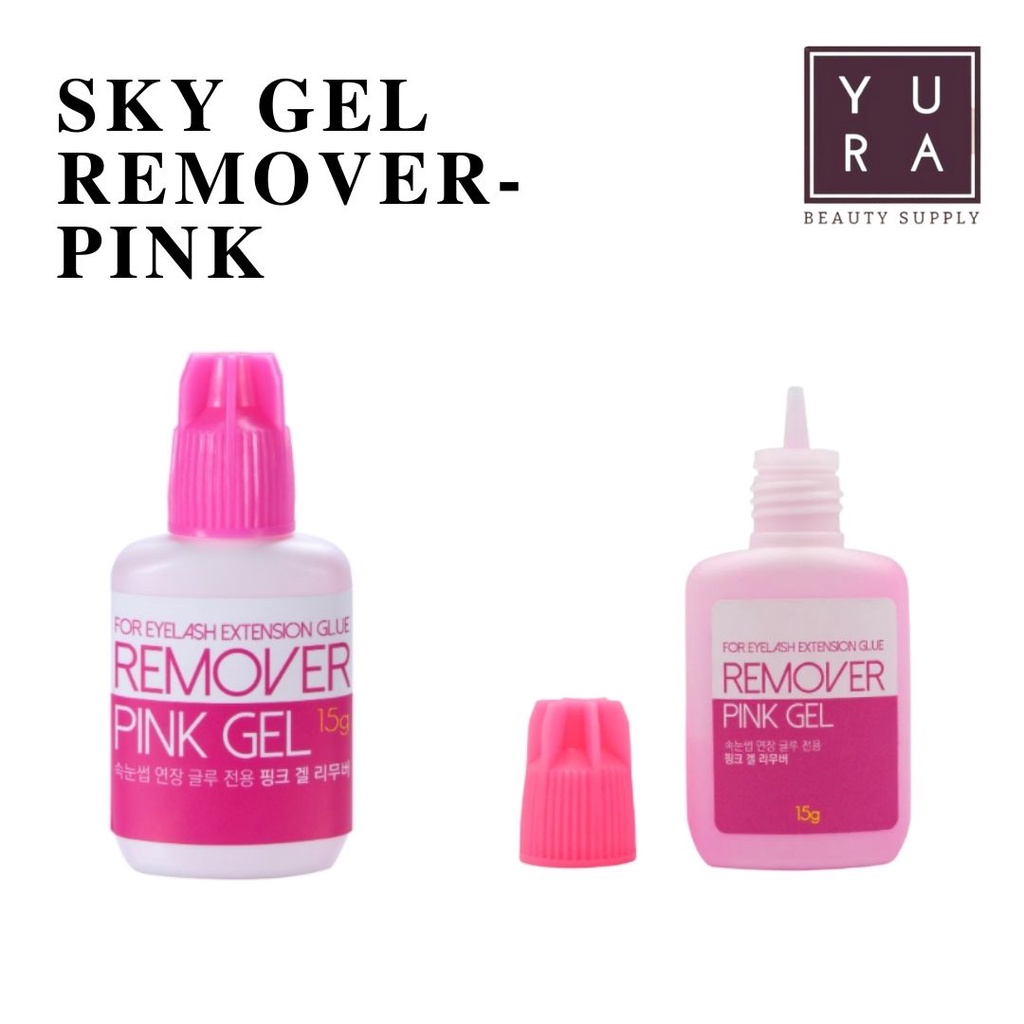 SKY GEL REMOVER PINK 15ml REMOVER LEM EYELASH EXTENSION