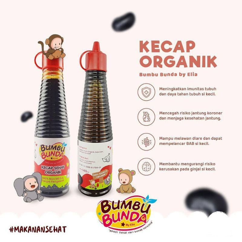 

(HALAL MUI) Kecap organik (manis) kecap asin organik