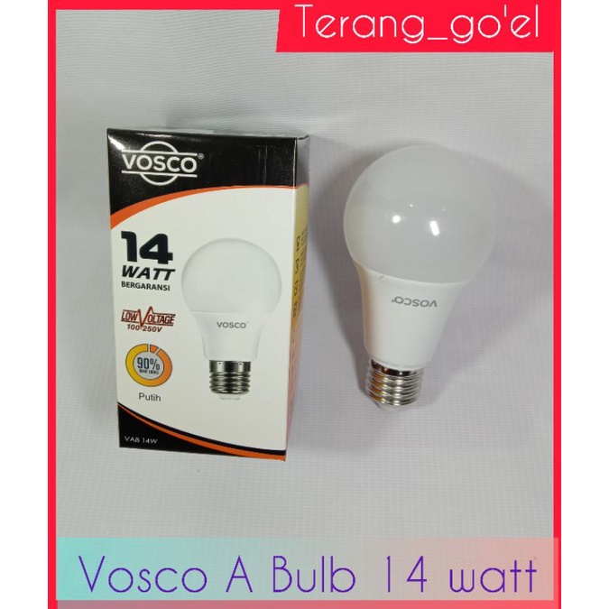 LED vosco A-Bulb 14 watt // 14 watt cahaya putih