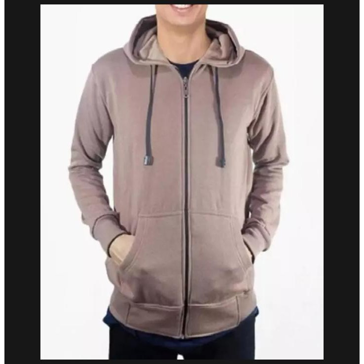 JAKET HOODIE ZIPPER POLOS - SWEATER POLOS TEBAL - HOODIE ZIPPER PRIA