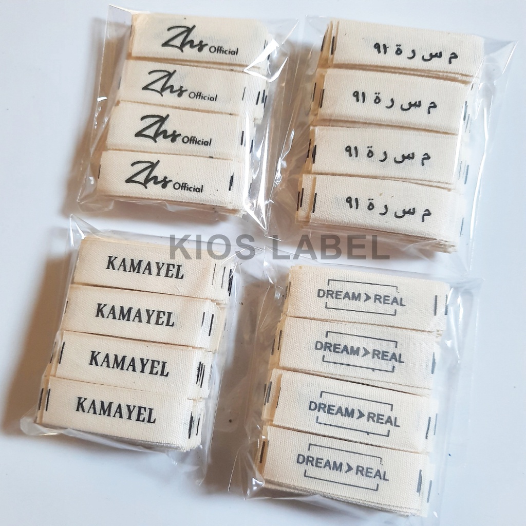 

label katun label pita katun label hijab atau baju pengganti label Woven Free potong