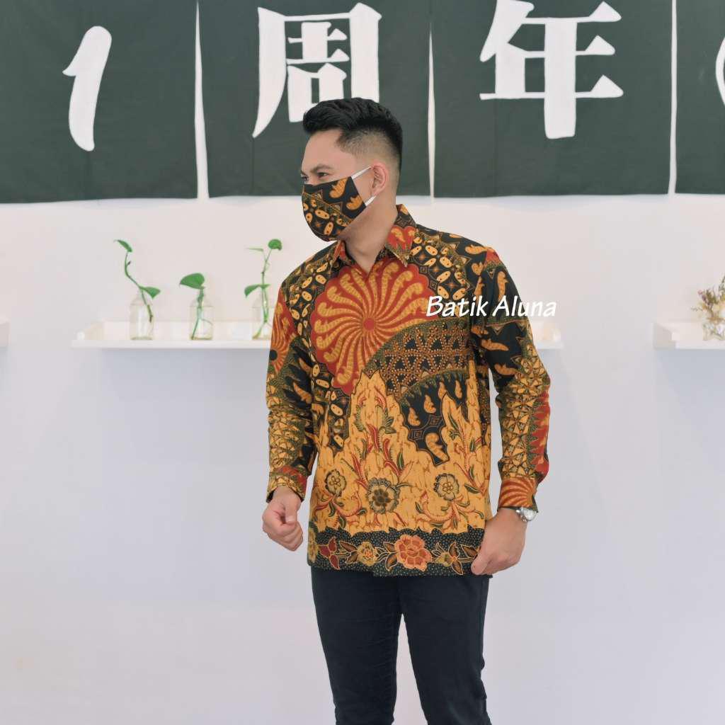 Baju Batik Pria Lengan Panjang Batik Solo Pria Lapis Furing Batik Premium Baju Batik Pria Modern 088