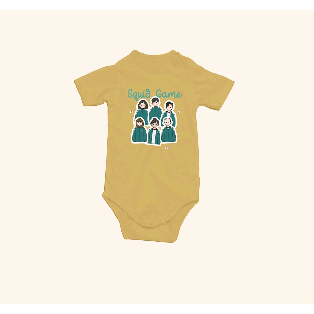 (BISA COD) Jumper Bayi /Romper/ Bodysuit Motif Squid Squad