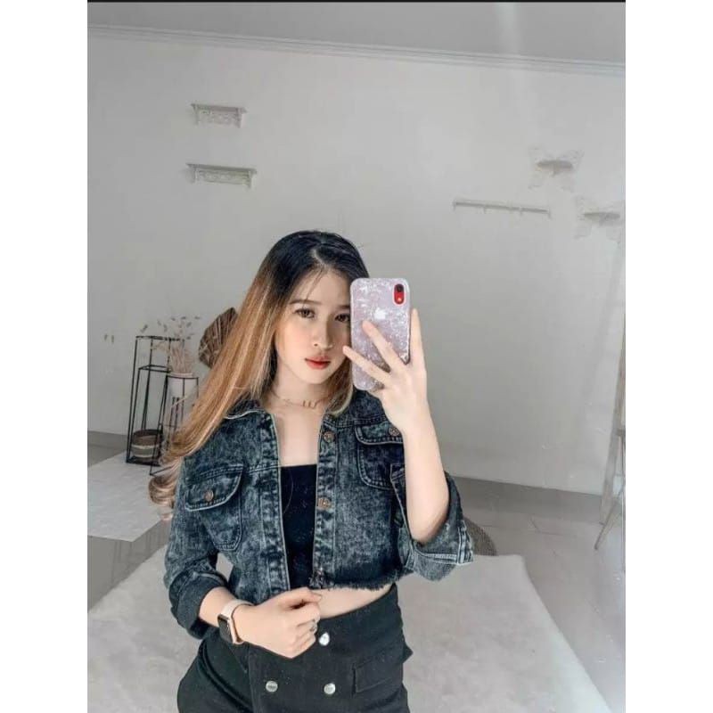 YMA // JAKET JEANS CROP RAWIS / JAKET JEANS SNOW