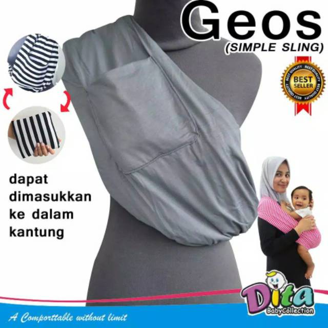 Gendongan Kaos Dita/ Gendongan Bayi Bahan Geos Premium