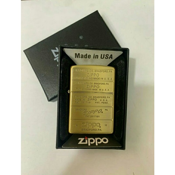 Cod Korek Api Zippo Bradford Gold mewah Grade Original