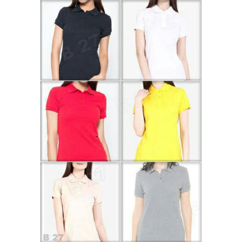 kaos kerah cewek polo