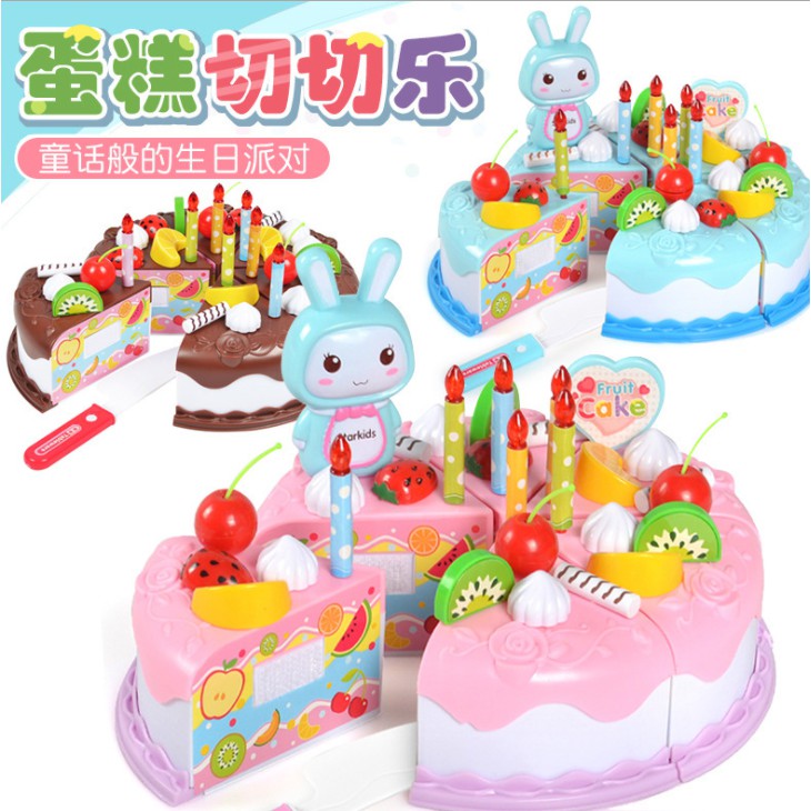 J3 - Mainan Kue Ulang Fruit Cake Birthday 37Pcs