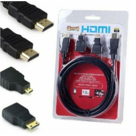 KABEL CONVERTER HDMI 3 IN 1 HDTV-MINI HDTV-MICRO HDTV