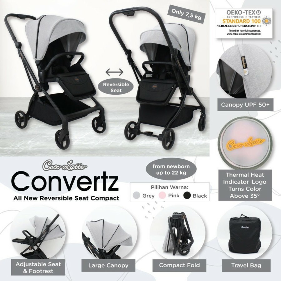 Stroller Reversible Cocolatte Convertz / Convertz+ / Convertz 2.0/ Kereta Dorong Bayi 2 arah